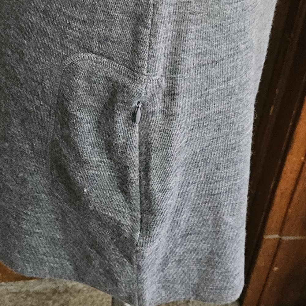 Icelandic Design Merino Wool Mock Neck Sweater dress Gray & Blue Size S - Picture 6 of 11